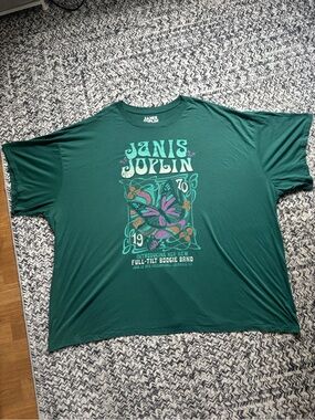 New Janis Joplin 1970’s Women’s Oversized Graphic Band Tee Size 5XL